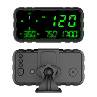 C3012 Universal 5.5 inci GPS Digital Display HUD Speedometer Odometer Kompas kaca depan tampilan besar tulisan untuk semua mobil