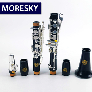 MORESKY Clarinette 17 clés Sib à trous fermés en nickel argenté, style spécial personnalisé en ébène/grenadilla, instrument à vent M303 - Product Image 2