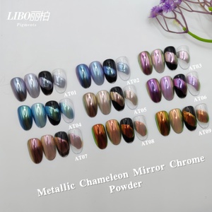 Polvo de Cromo Metálico Camaleón LIBO, 9 Colores, Polvo de Cromo Brillante - Product Image 2