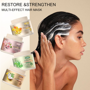 UUKKG <span class=keywords><strong>Masque</strong></span> capillaire sans rinçage à l'aloe, noix de coco, rose, mangue, collagène, crème de traitement capillaire professionnelle, réparation intensive, <span class=keywords><strong>masque</strong></span> capillaire - Product Image 5