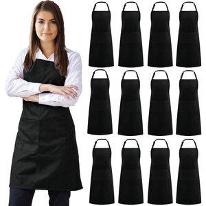 Factory custom logo print waterproof apron cotton BBQ cooking barista gardening barbe kitchen camp chef apron