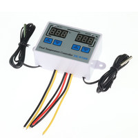 Contrôleur de température numérique XK-W1088, haute précision, double commande, interrupteur de température réglable, IP56, micro-ordinateur en plastique