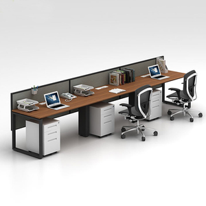 Muebles de oficina para 3 personas, escritorio de oficina abierto, estación de trabajo para 2 y 3 personas