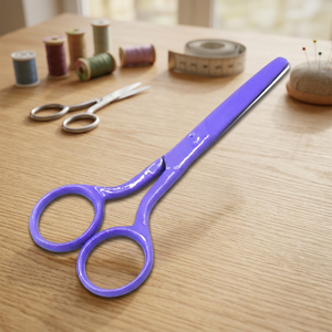 ODontomed 2011 Ciseaux de sécurité professionnels 4,25'' en acier inoxydable violet, 1 pièce, pour nez, oreilles, moustache, soins infirmiers et poches, pour salon de beauté (normes UE) - Product Image 2