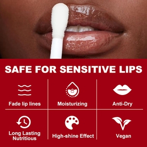 Brillant à lèvres végétalien OEM avec parfum Tube d'huile à lèvres personnalisé Tube de rouge à lèvres imprimé pour emballage cosmétique - Product Image 6