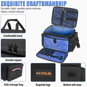 Échantillon gratuit : Sac de rangement pour câbles, étui de transport pour accessoires électroniques de voyage, sac portable étanche double compartiment - Product Image 4