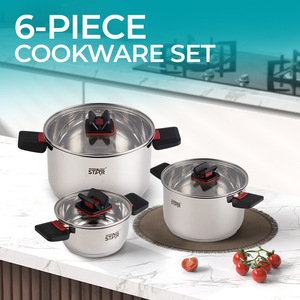 Winningstar Cookware <b>Set</b> 3 Piece Stainless Steel Non Stick <b>Pots</b> for Cooking and Boiling - Product Image 2