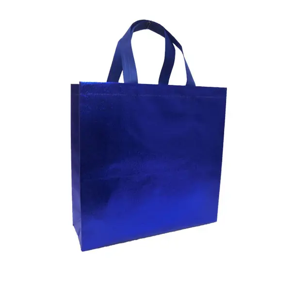 China supplier wholesale shiny purple non-woven gift bag