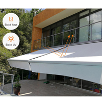 Auvent de fenêtre automatique rétractable électrique étanche à cassette intégrale pour terrasse extérieure