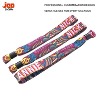 Bracelets en polyester écologiques personnalisés, boucle réglable, confortables, durables, bracelets promotionnels en tissu VIP pour événements
