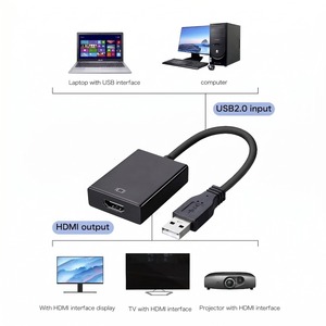 Adaptateur USB vers HD compatible 1080P, synchronisation audio-vidéo, interface USB vers HD pour Windows 10/8/7, Mac, téléphone Android OTG - Product Image 3