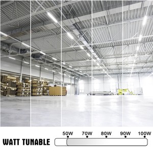 Luminaire LED industriel à <span class=keywords><strong>tube</strong></span> de 4 et 8 pieds, éclairage pour atelier, bureau, entrepôt, lampe linéaire à bande LED avec DLC ETL - Product Image 3