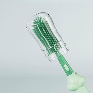 Baby <b>Bottle</b> Cleaner <b>Brush</b> Kit PP & Silicone Long Handle Cartoon Design Portable Safer Use Nipple Straw <b>Brush</b> - Product Image 5