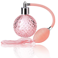 Flacon de parfum vintage transparent de 100 ml, flacon pulvérisateur en verre plat, emballage en boîte, bouchon pompe, diffuseur à roseaux, impression sérigraphique, certifié TUV, MOQ
