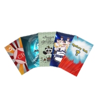Conception personnalisée de sachets en mylar thermoscellés avec dos laminé métallisé en feuille imprimée pour l'emballage des pochettes de cartes de jeu