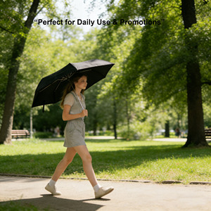Parapluie pliable 5 sections léger, compact, portable, manuel, protection solaire et anti-UV pour adultes - Product Image 6