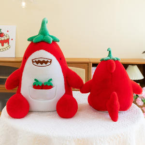 Peluche Requin Piment Rouge Doux et Amusant à Câliner, Jouet Créatif Nouveauté avec Mini Poche Piment pour Cadeau d'<span class=keywords><strong>Anniversaire</strong></span> - Product Image 5