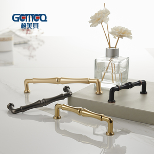 经典风格厨房拉手橱柜定制彩色标志锌合金金色门把手 - Product Image 5