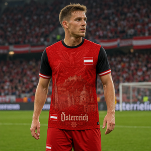 Maillot de football 2026 pour hommes et femmes, nouvelle tenue originale de l'équipe nationale autrichienne, maillot extérieur et domicile, ensemble short et maillot - Product Image 1