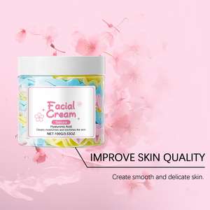 Crème au beurre à l'acide hyaluronique Sakura Hydrate Éclaircit Apaise les irritations pour tous les types de peau Quotidien Matin Soir 100g - Product Image 2