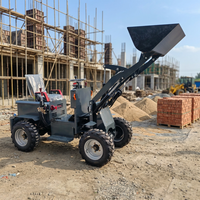 Mini-chargeuse sur pneus électrique JINLIN et pelle rétrocaveuse à faible consommation d'énergie pour l'agriculture et la construction