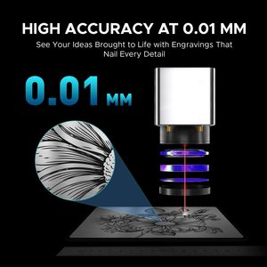 Grabador láser de fibra de 20W, 30W, 50W, máquina de marcado láser de uso doméstico Lightburn, puntero de punto rojo, 6,9x6,9, estado sólido, compatible con formato AI - Product Image 2