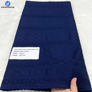 Nuovo Design Sinya: Tessuto in <span class=keywords><strong>Pizzo</strong></span> Voile Svizzero Lucido, 5 Iarde, 100% Cotone Ricamato, <span class=keywords><strong>Pizzo</strong></span> Nigeriano Africano per Uomo - Product Image 6