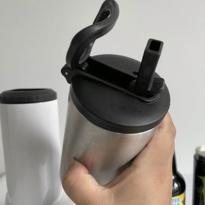 12Oz 4 in 1 Thermos 304 Stainless Steel Blank Sublimation Can <b>Bottle</b> Cooler for Hot and Cold Drink - Product Image 4