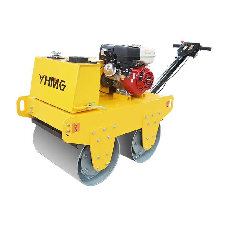 Ручной компактный дорожный каток, Уплотнительная Машина, дорожный каток с двойным барабаном