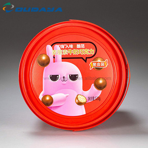 Wholesale Customized 1.2L IML Printing <strong>maltesers</strong> Plastic Candy <strong>Chocolate</strong> Biscuit Cookie Storage Container - Product Image 3