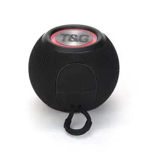 New Mini Speaker TG337 Wireless BT USB TF Aux Outdoor Speakers Led light Speaker With Waterproof TG337