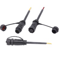Connecteur M12 IP68 Étanche AHUA pour Solutions de Câblage Extérieur, Éclairage de Jardin, Prise Mâle-Femelle 4, 5, 6 Broches