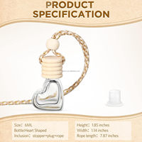 Pendentif diffuseur de parfum pour voiture 10 ml – Décoration aromathérapie désodorisante en verre miniature – Parfum suspendu pour voiture