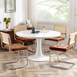 Chaises de salle à manger modernes en bois massif Chaises de bureau vintage en rotin Confort d'assise à long terme pour les hôtels Salles d'étude - Product Image 2