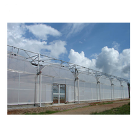 Serres agricoles en film PE, structure multi-spans en acier galvanisé, kit complet pour l'agriculture