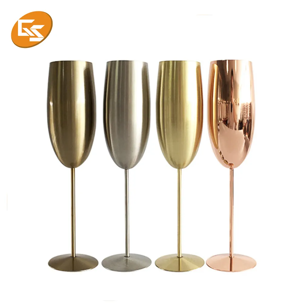 Spazzolato Oro Infrangibile In Acciaio Inox Champagne Flauti tazza calice