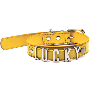 Nouveau collier pour chien en cuir PU, motif dessin animé, lettres personnalisées, boucle réglable, collier pour animal de compagnie en métal - Product Image 4
