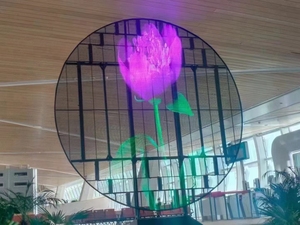 Écran LED transparent couleur premium, luminosité 3000 cd, densité de pixels 32768 px/m pour façade de bâtiment commercial, marque - Product Image 4