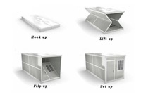 Maison conteneur modulaire pliable de type X en acier robuste et étanche pour hébergement de camp minier à déploiement rapide (20 pieds, 40 pieds)