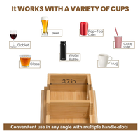 Table de canapé pliable antidérapante 2 en 1 en bambou avec porte-gobelet amovible pour fauteuil et canapé