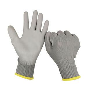 Guantes DE TRABAJO antideslizantes 4131 EN388 de alta calidad, 13G, poliéster, poliuretano, recubierto de Palma, nailon, gris, <span class=keywords><strong>PU</strong></span>, guantes de trabajo de jardinería - Product Image 1