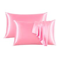 Vente en gros de taies d'oreiller en satin pour la maison ou l'hôtel Taies d'oreiller en satin solide de différentes couleurs