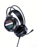 Headphone Gaming RGB Berkabel IPX-5 Tahan Air Latensi Rendah Bass Boost Driver Dinamis Desain On-Ear Garansi 1 Tahun