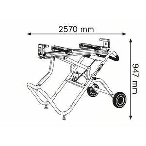 Banco de sierra de trabajo y transporte de 2.504x947mm - Product Image 2