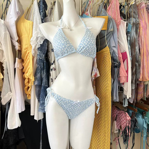 Conjunto de Bikini de Dos Piezas para Mujer, Shorts de Chifón, Manga Larga, Estilo Fresco, Estampado Floral, Estilo <span class=keywords><strong>Resort</strong></span>, Sexy, para Primavera - Product Image 5