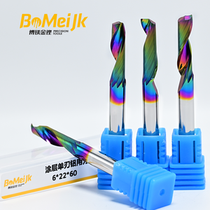 BoMeiJK Fraise CNC à une seule dent de qualité supérieure, revêtement DLC, alliage premium, support OEM personnalisé pour l'aluminium et les métaux tendres - Product Image 1