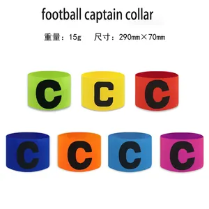 스팟 컬러 캡틴 팔찌 축구 게임 훈련 팔찌 어린이 탄성 Armlet C 워드 마크는 로고를 인쇄 할 수 있습니다