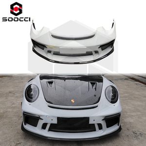 In fibra di carbonio <span class=keywords><strong>GT3</strong></span> stile paraurti anteriore per <span class=keywords><strong>Porsche</strong></span> <span class=keywords><strong>911</strong></span> 991.1 991.2 nuovo aggiornamento Scoop anteriore Splitter labbro mento mento Spoiler diffusore - Product Image 1