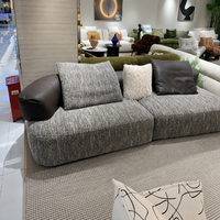 Ensemble de canapés modulaires en tissu, style minimaliste moderne, meubles de salon de luxe, canapé sectionnel Cloud pour villa et appartement
