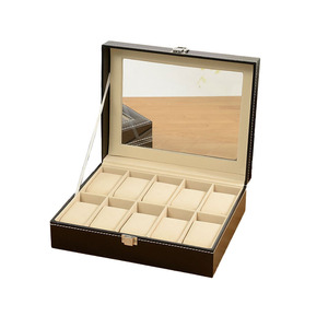 Caja de Almacenamiento de Relojes de Cuero de Alta Gama y Gran Capacidad, Estuche de Exhibición para Relojes para el Hogar - Product Image 1